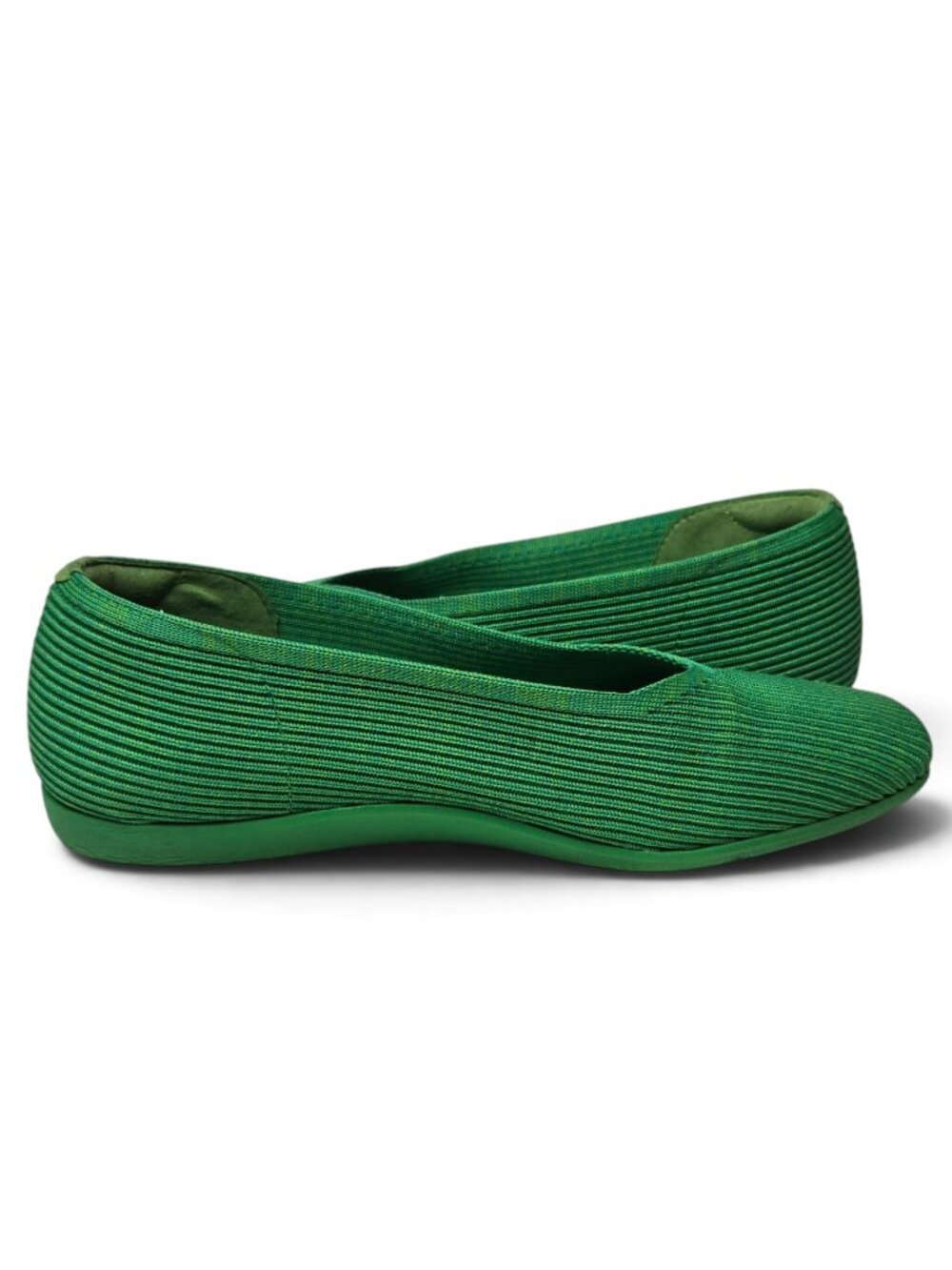 Vivaia Margot 2.0 Square Toe Ballet Slippers Womens Kelly Green Flexible Comfy 8 - Picture 4 of 14
